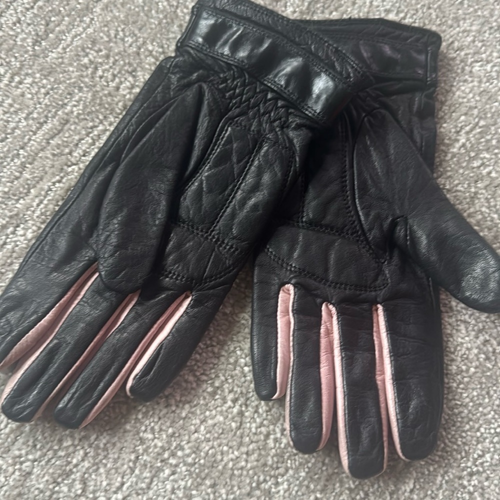 Harley Davidson Pink Label ladies leather riding gloves - Picture 3 of 4